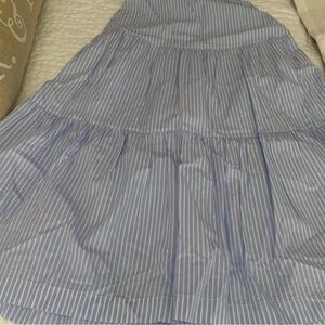 GAP Blue and White Tiered Maxi Skirt